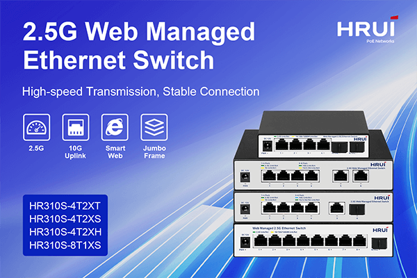 New! HRUI 2.5G Web Managed Ethernet Switch